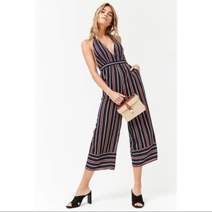 Forever 21 Navy Culotte Jumpsuit